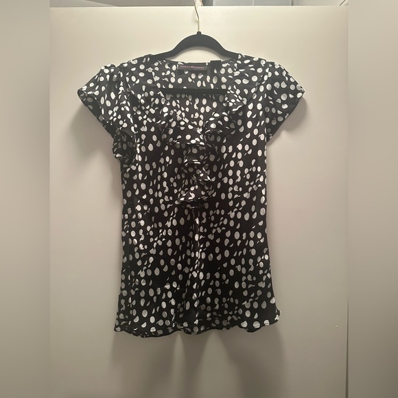 Two Hayley Matthews short sleeve blouses - great for under suit jacket.  Size M - Picture 2 of 5